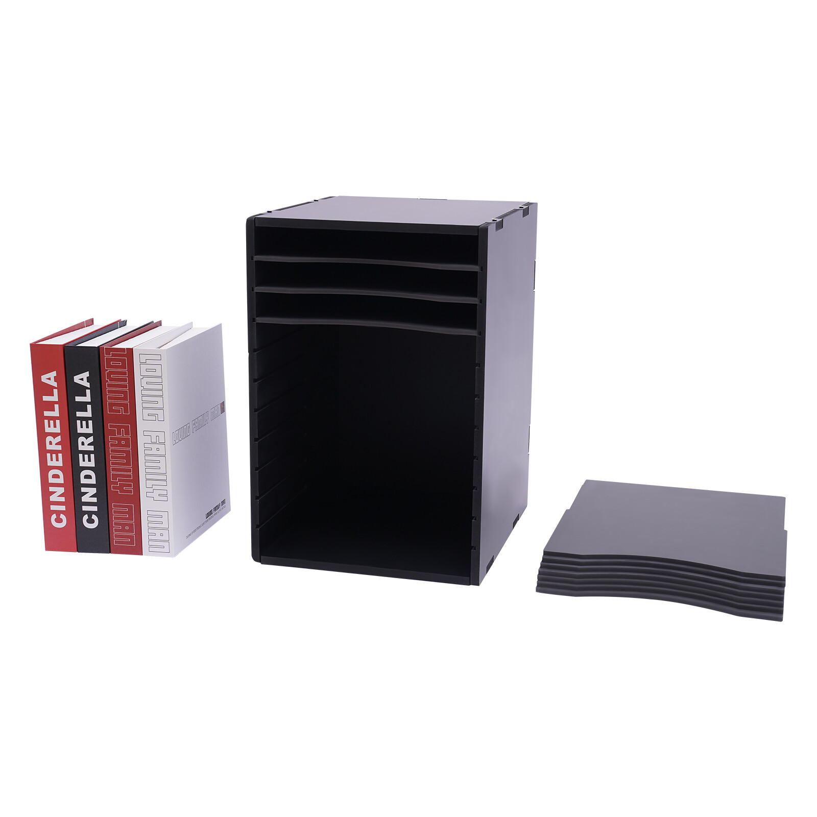 11Compartment Vertical Desktop Sorter File Storage Rack Desktop Organizer Holder