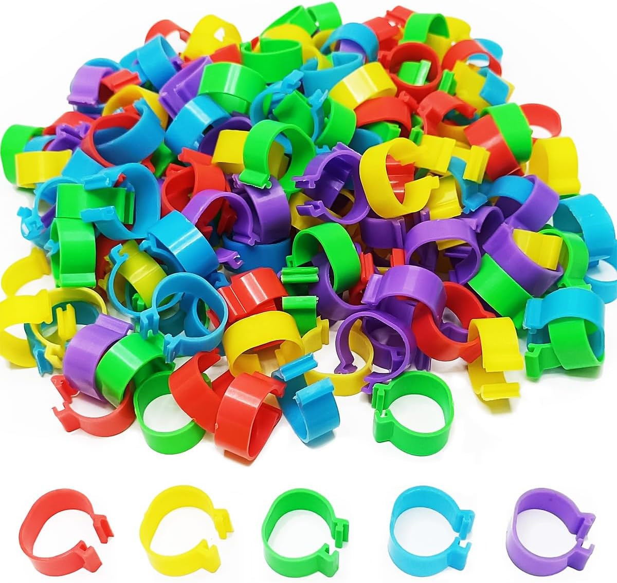 200Pcs 16Mm Chicken Leg Bands Identification Leg Bands for Chickens Poultry Leg