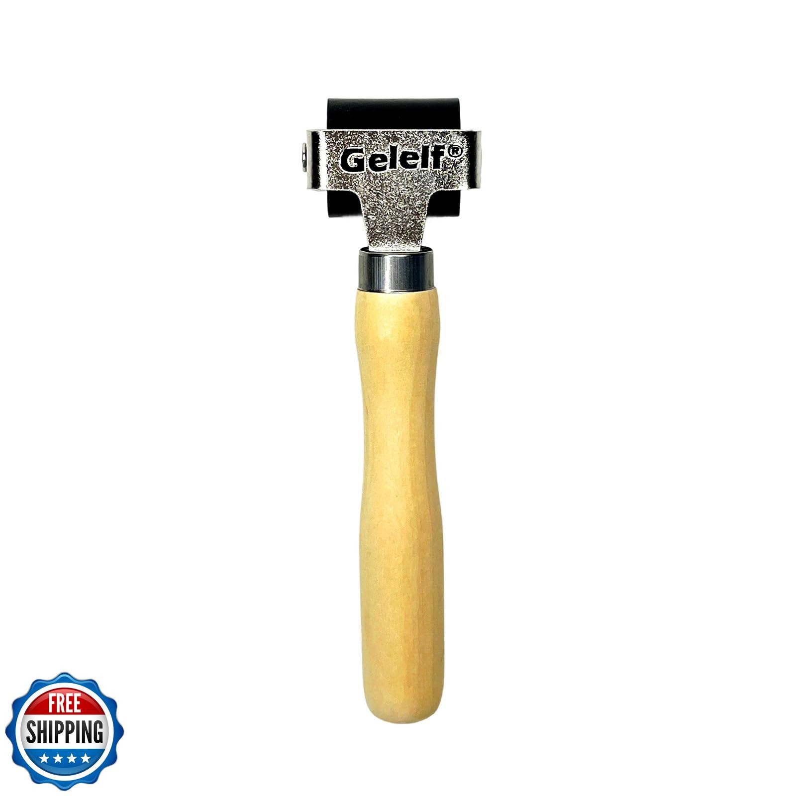 GELELF Smooth Peeling Brayer Roller - Wood Hand Roller Rollers Ink Roller Tap