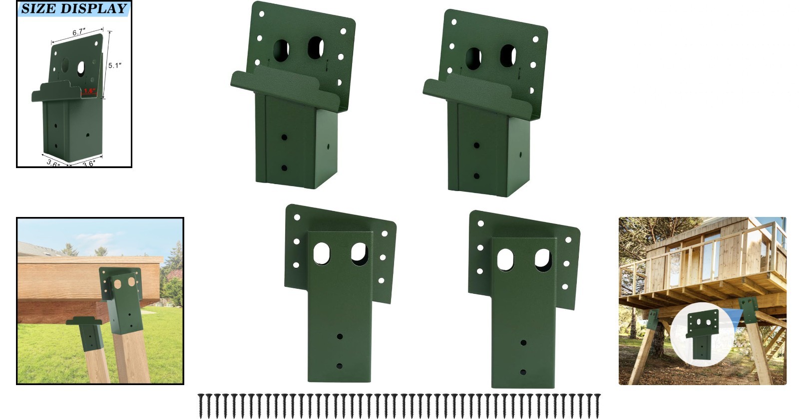 Deer Stand Brackets 4X4 Compound Angle Brackets Heavy Duty Hunting Blind Bracket
