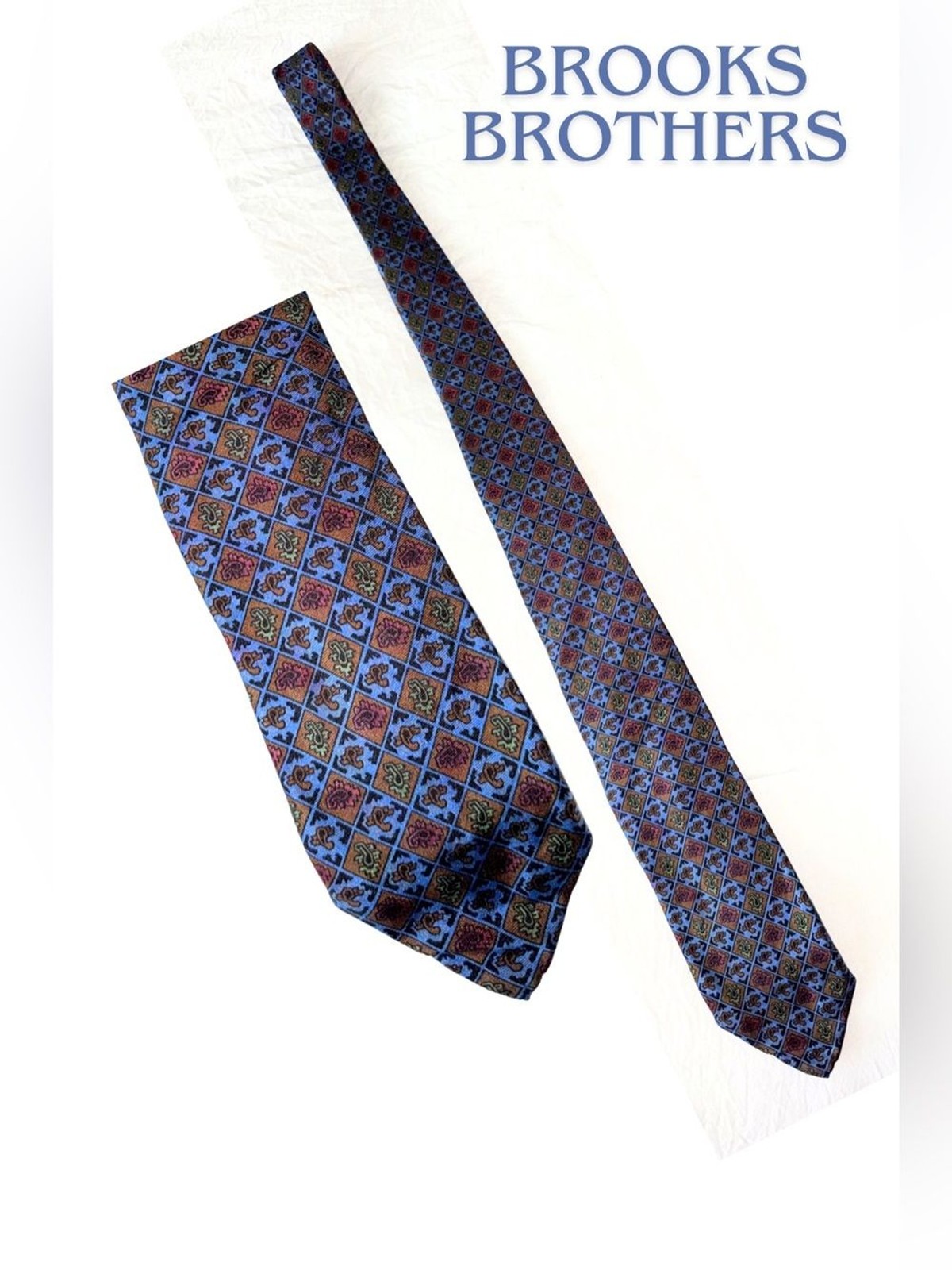 Vintage Brooks Brothers Makers 100% Silk Necktie  - Classic  Men’s Tie