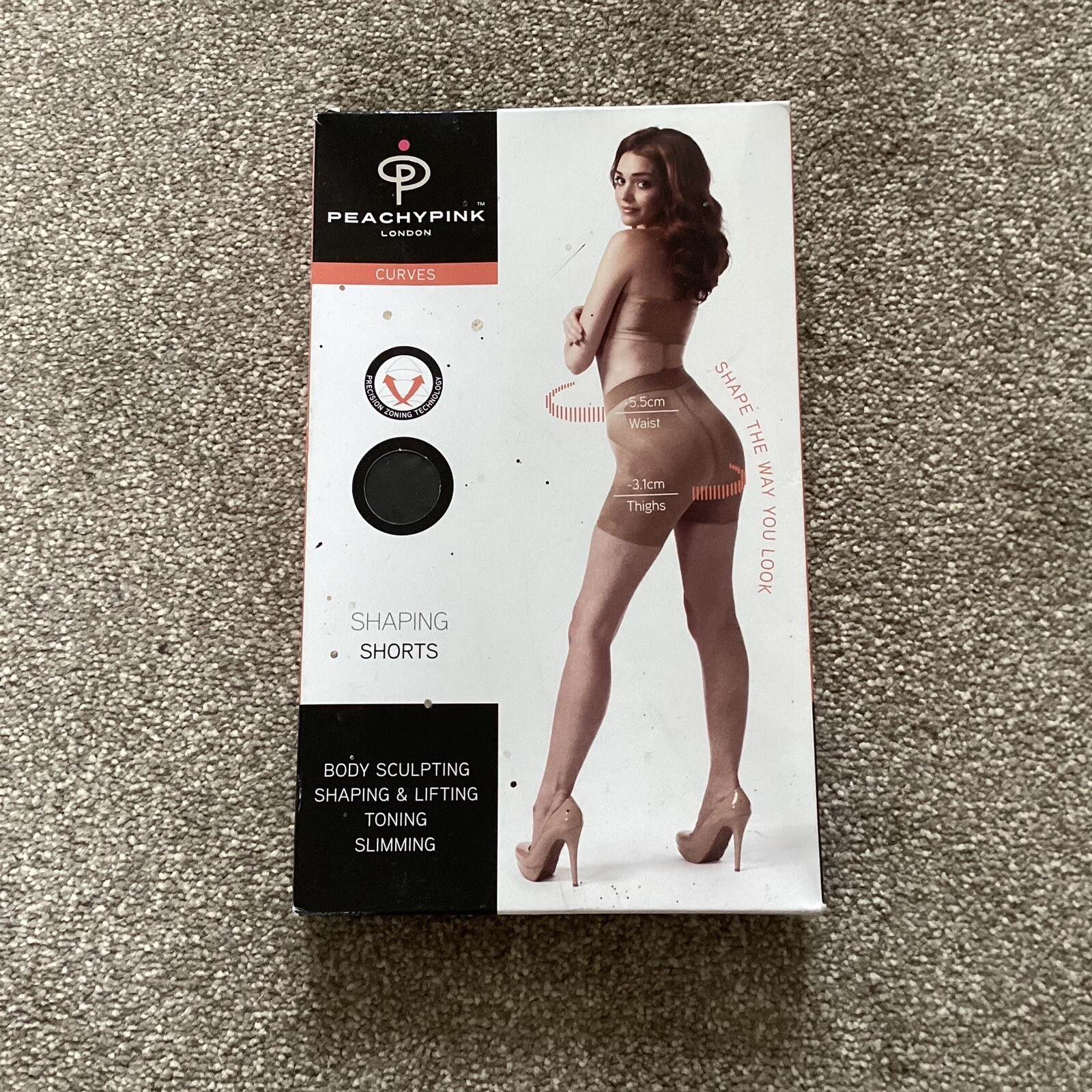 BNIB Peachypink London Black Body Sculpting Lifting Toning Shaping Shorts Large