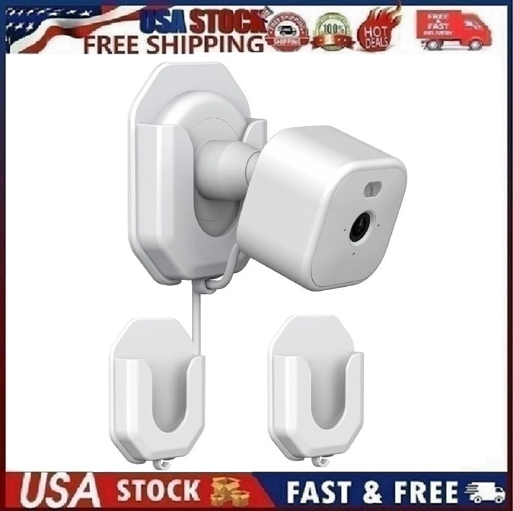 2x No Drill Blink Mini Camera Adhesive Wall Mounts Bracket Strong Durable Mounts