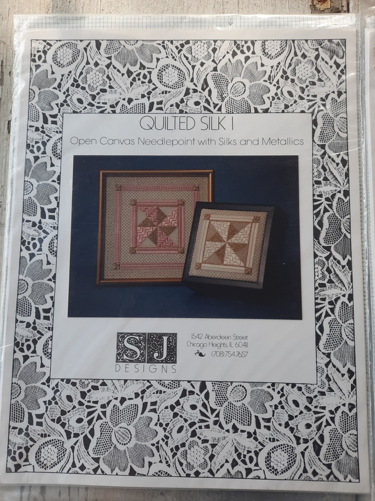 Quilted Silk Open Canvas Needlework Patterns I, III, IV and Supplement