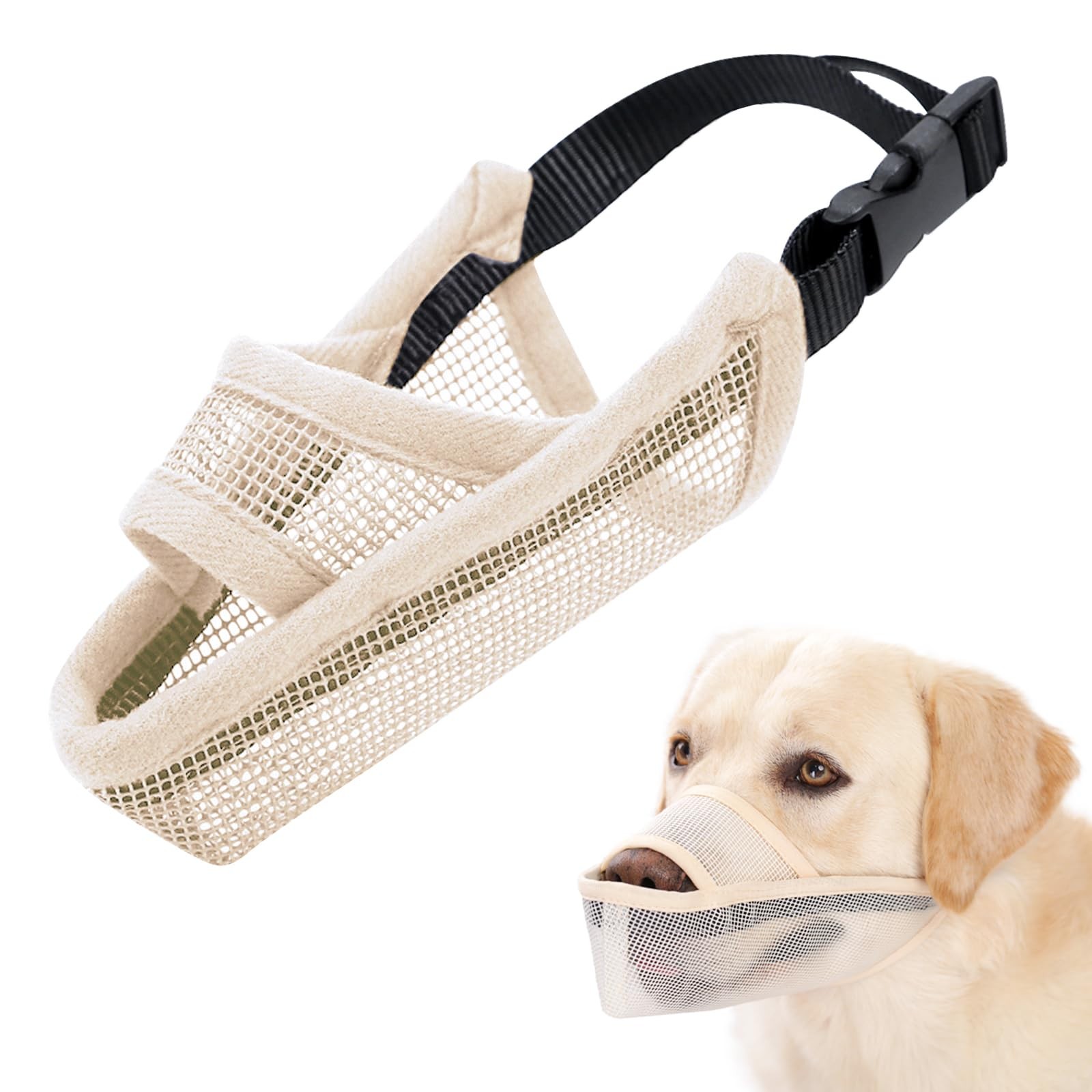 Crazy Felix Nylon Dog Muzzle for Small Medium Large Dogs, Air Mesh Breathable an