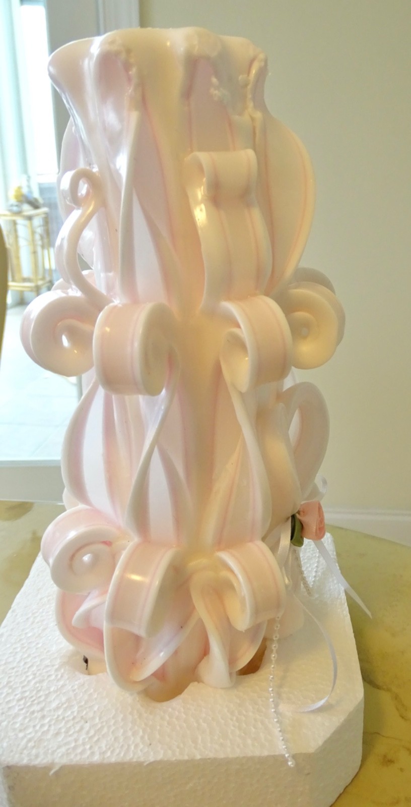 Wedding Designs By Waxworks White & Pink Unity Wedding Candle