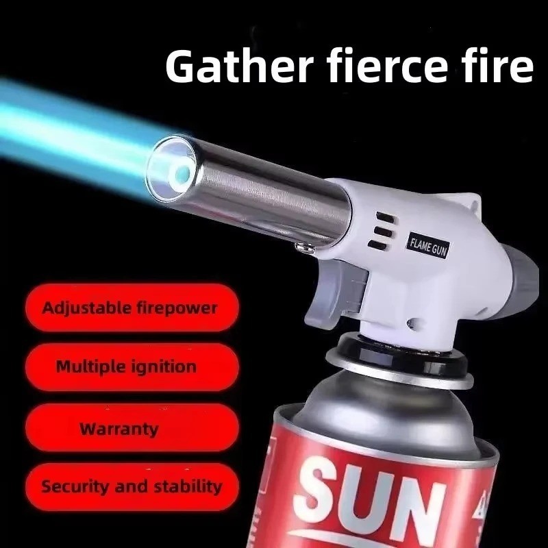 Adjustable Butane Gas Torch Flame Gun for BBQ Cooking Welding Camping