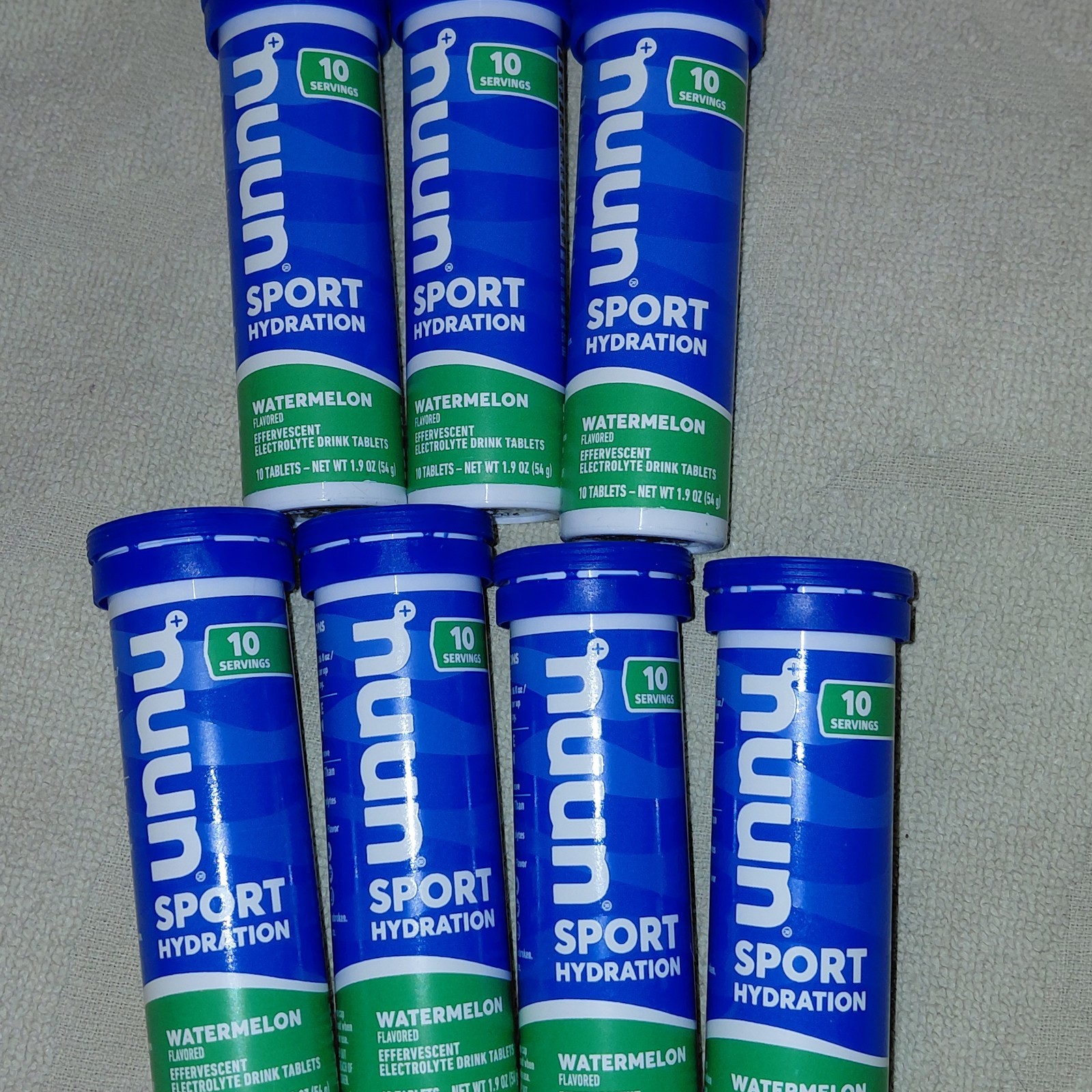 NUUN Watermelon Sport Hydration Tablets 7-Pack, 10 Tablets Each New