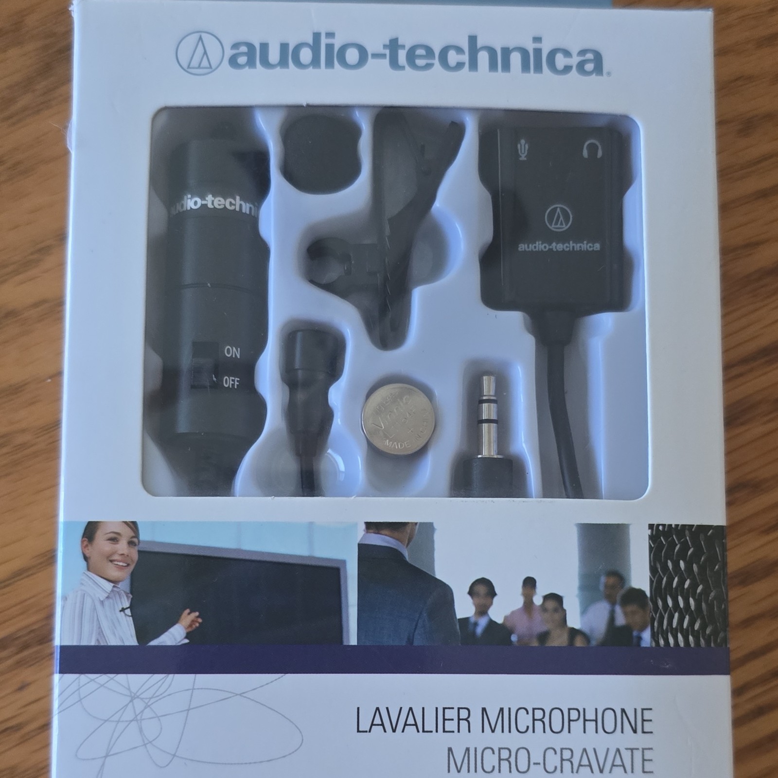 Audio-Technica ATR3350iS Clip-On Lavalier Microphone, 3.5mm, Omnidirectional