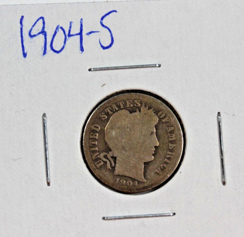 1904-S Barber Dime : Good +