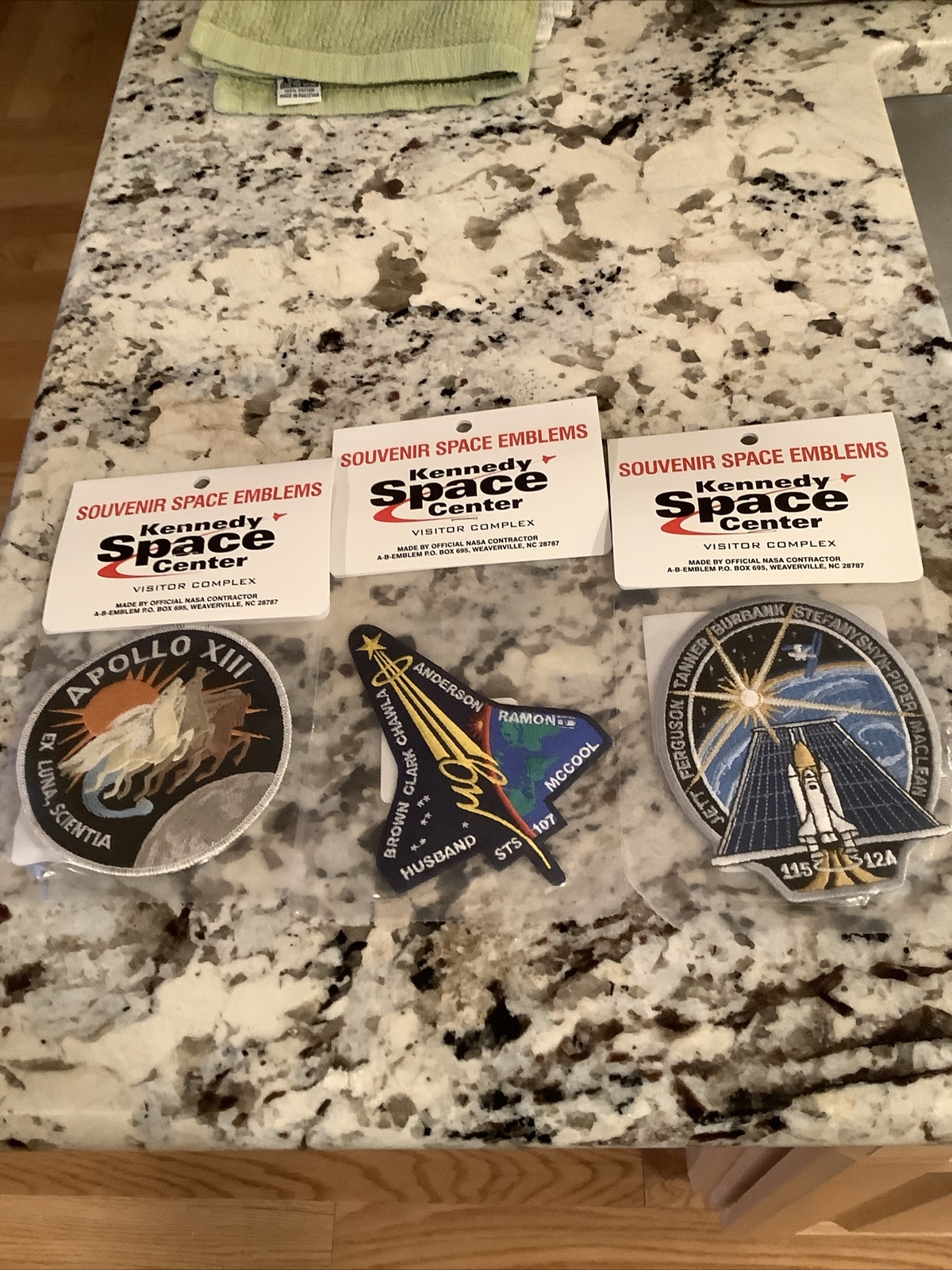 Lot Of (3) Kennedy Space Center Souvenir Space Emblems *Free Shipping*