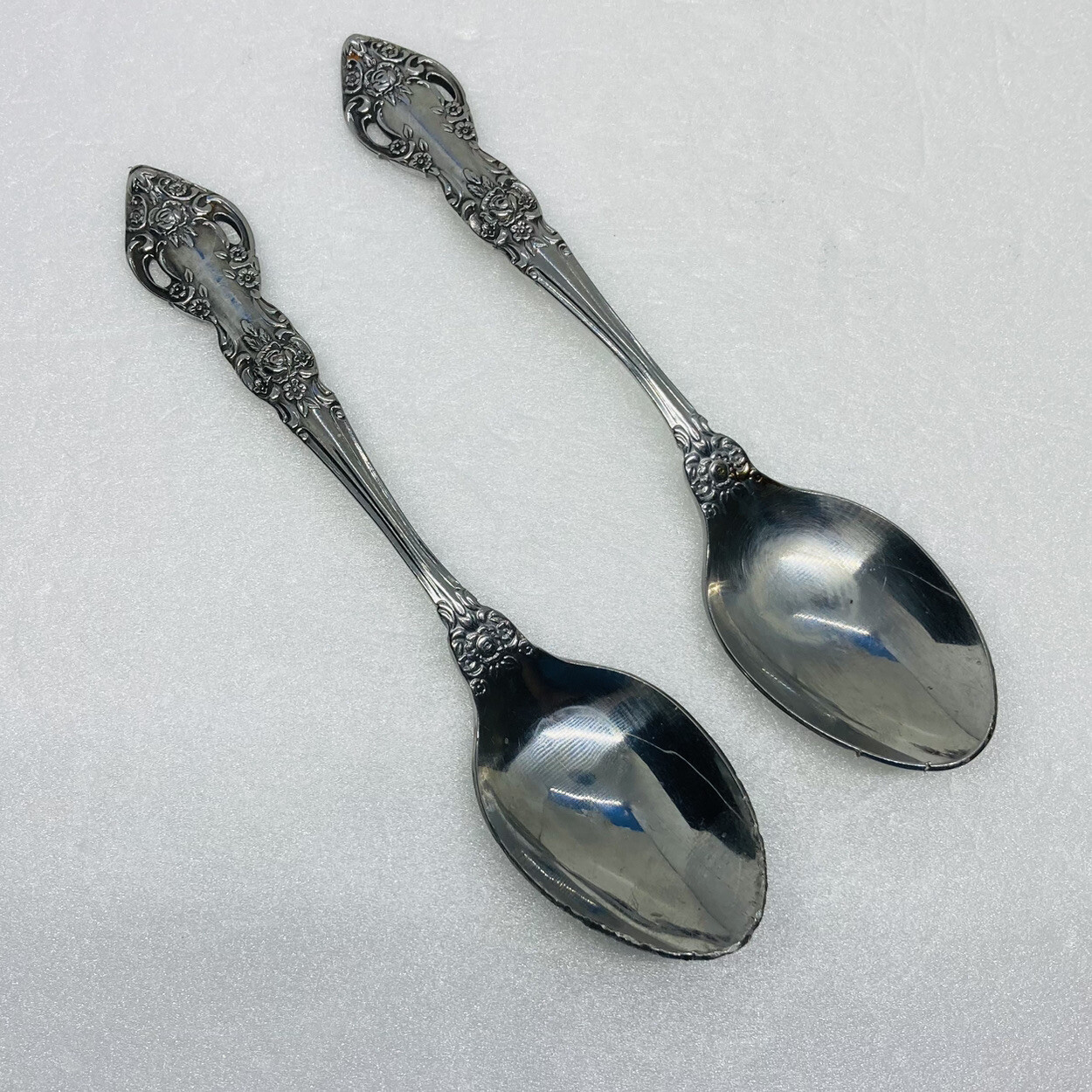 Vintage Oneida Northland Baton Rouge Oval Soup Spoon Set 6” Stainles Japan 30