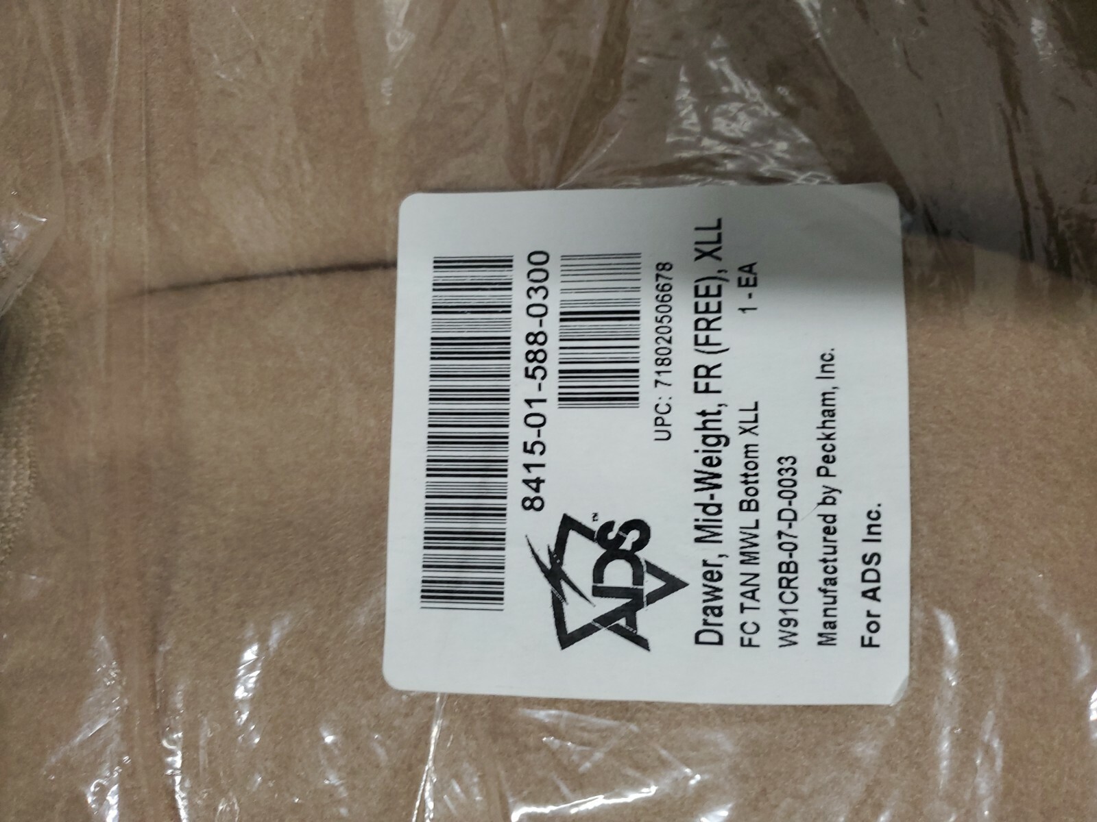 FREE DRAWER MID-WEIGHT x large long FLAME RESISTANT PANTS tan