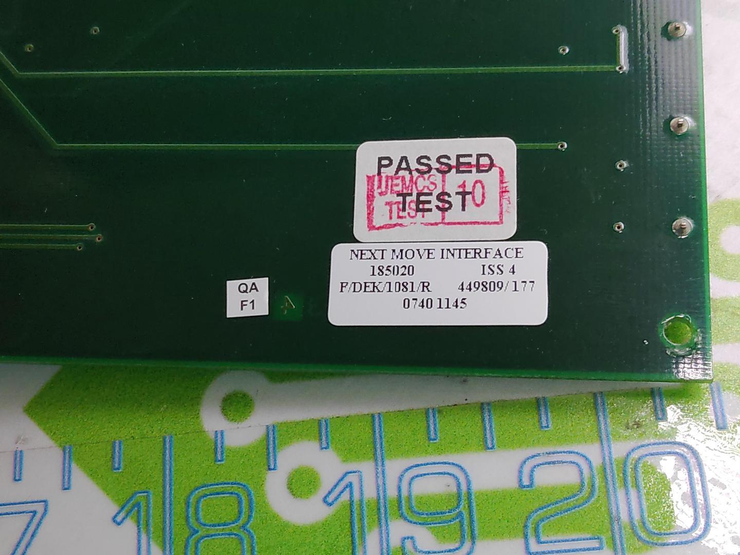 DEK 185020 NEXTMOVE INTERFACE BOARD