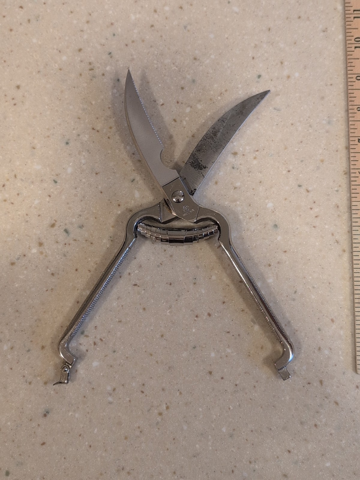 Wusthof Rostfrei Germany 10" Locking Poultry Shears Scissors with Spring