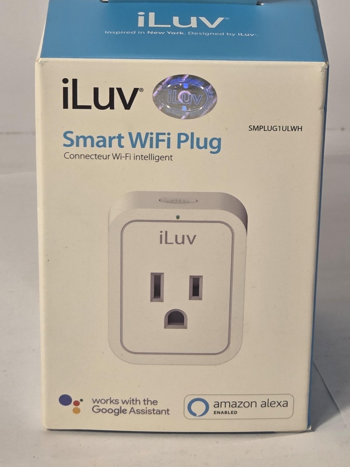 ILuv Smart WiFi Plug SMPLUG1ULWH White 15A 1875W Google Alexa Remote Control