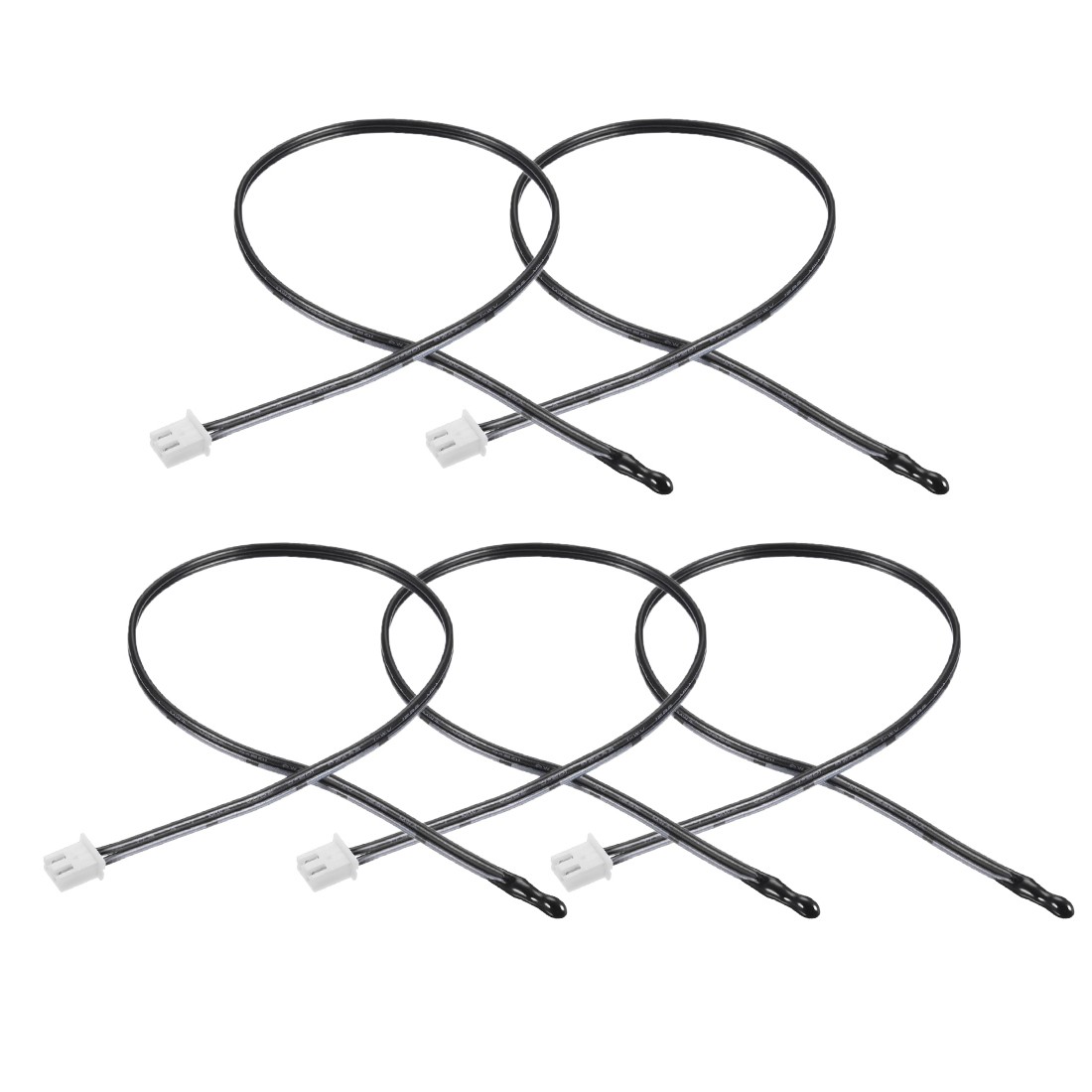 5Pcs 10K NTC Thermistor Probe for AC Sensitive Temperature Temp Sensor 15.7"