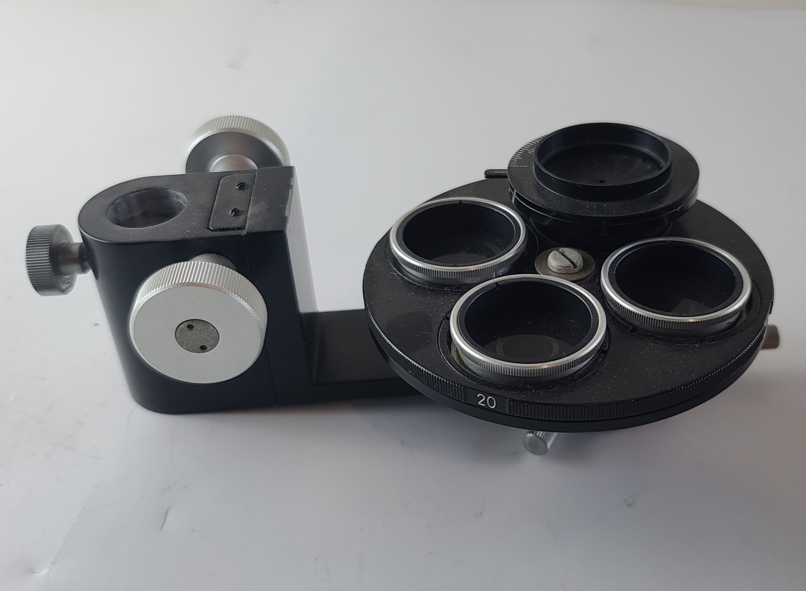 Nikon Phase Contrast Attachment For Vintage Black Inverted Microscope