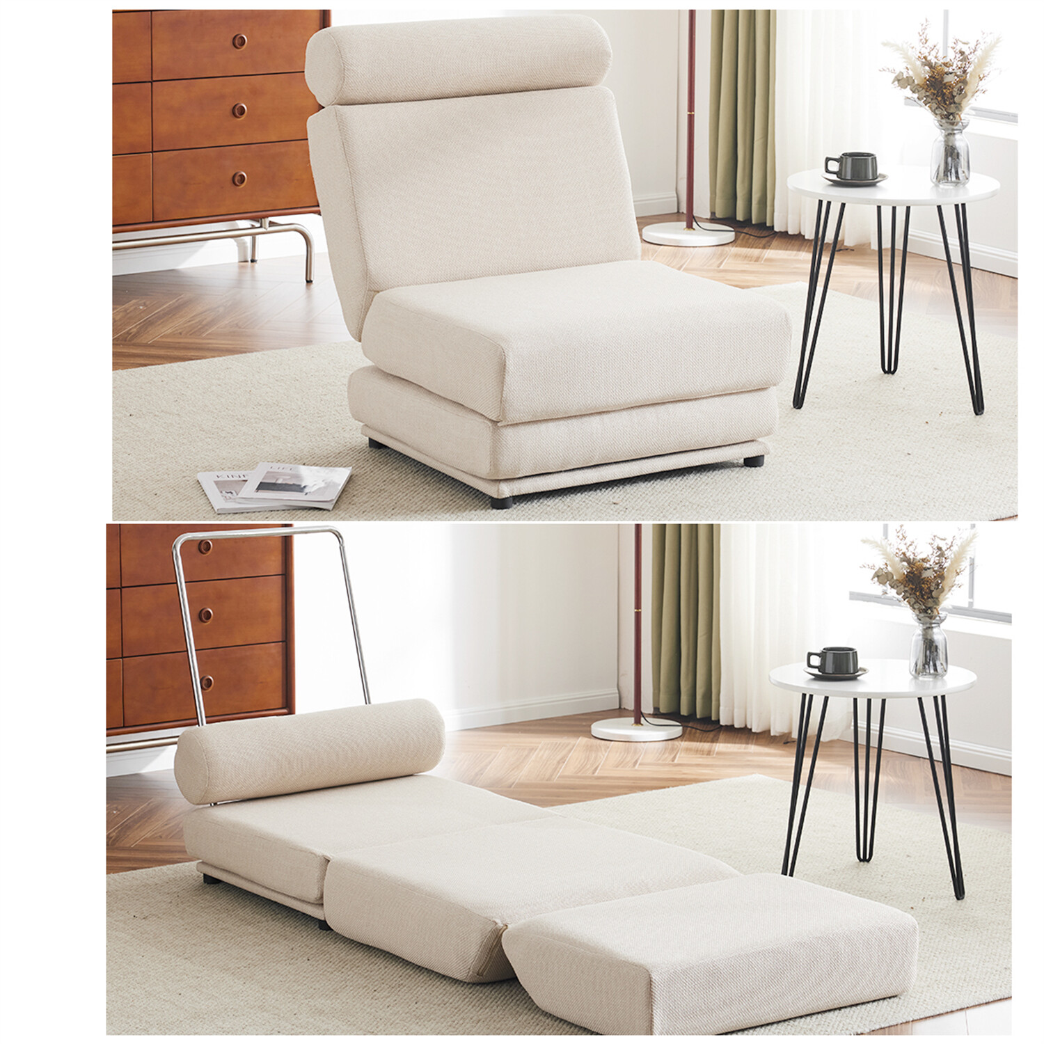 Convertible Sleeper Sofa Bed Floor Sofa Single Sofa Chairs Folding Sofa Bed US