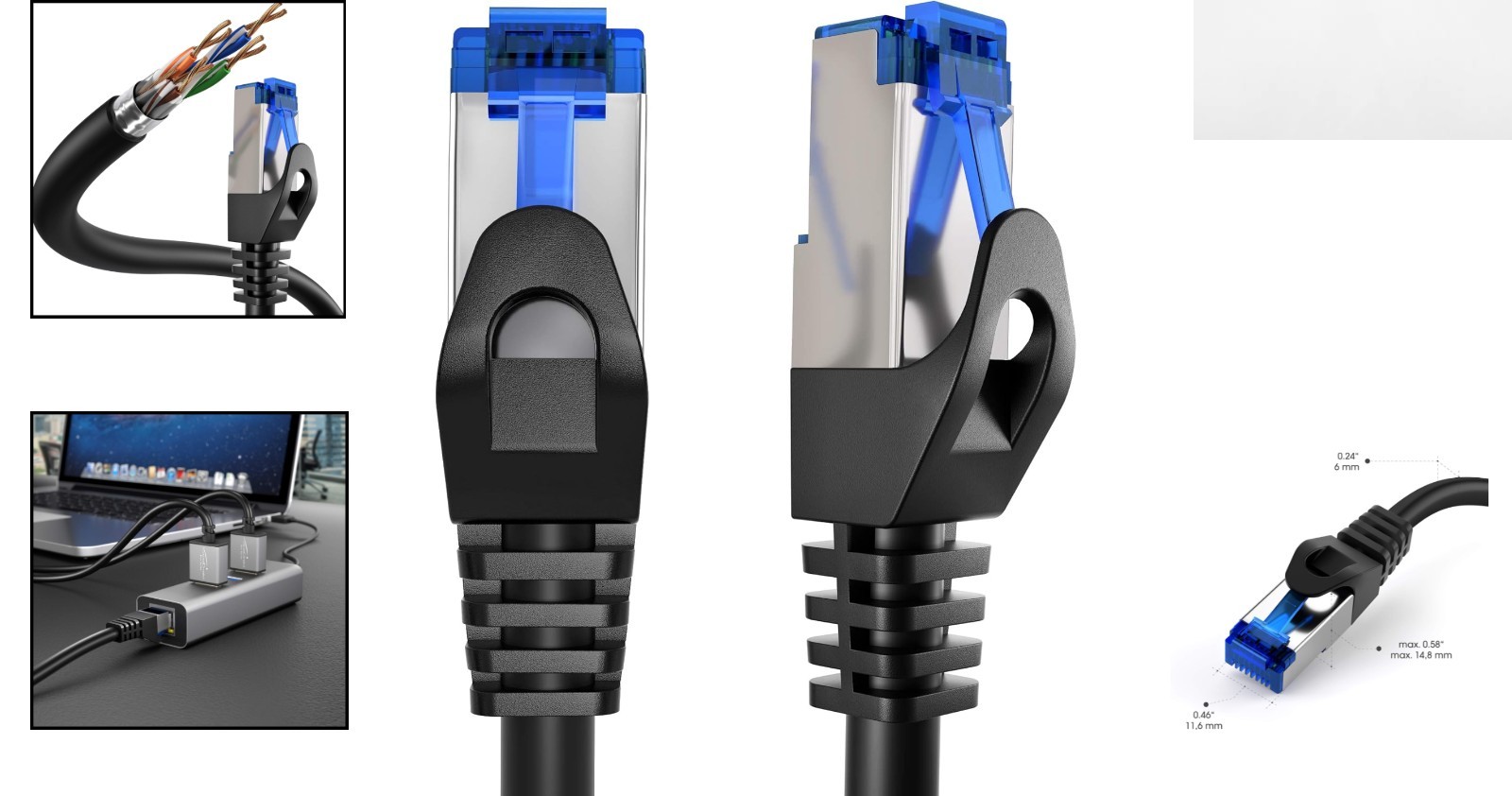 75ft Cat 6 Ethernet Cable - High Speed 10Gbps for Gaming & Networking