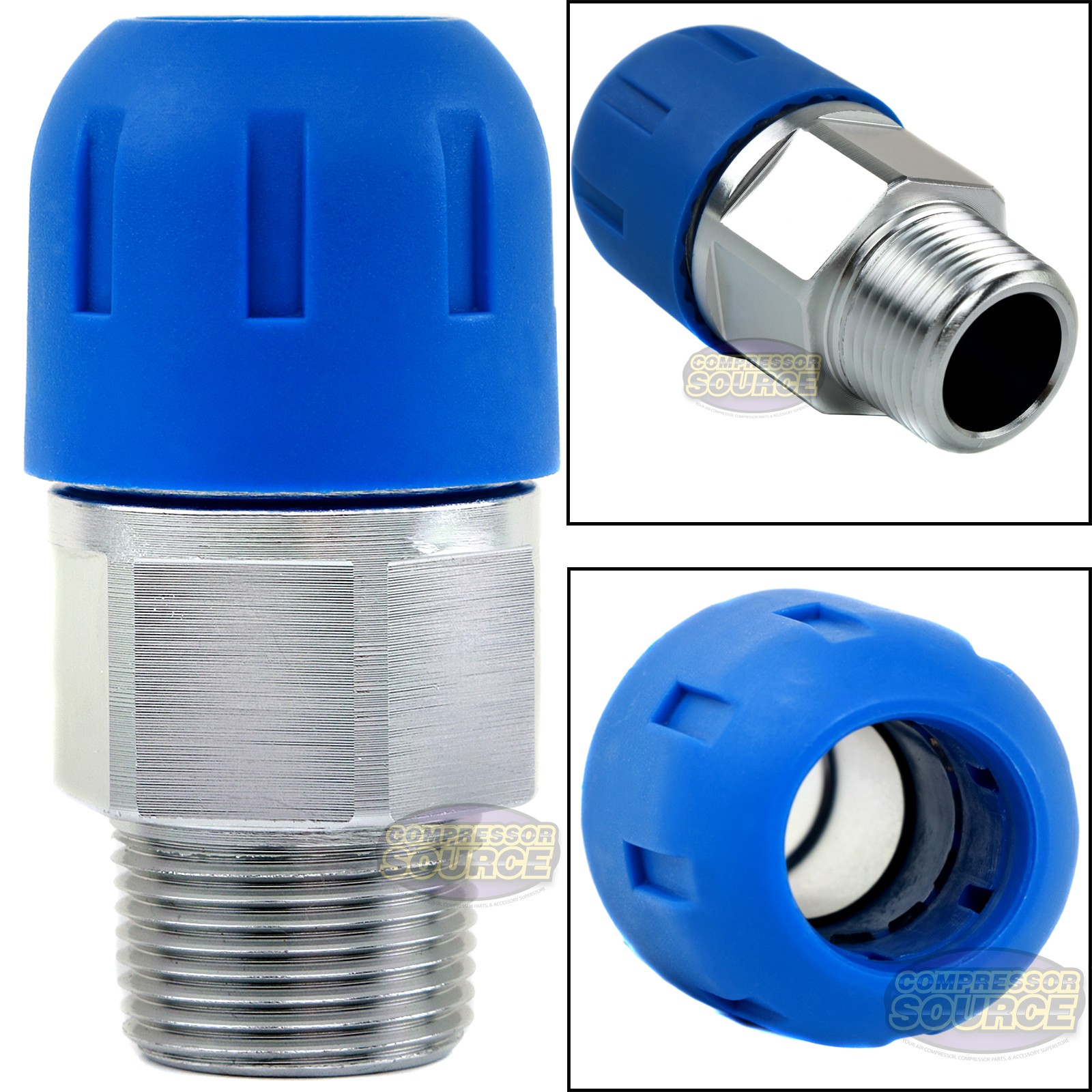 1" x 3/4" RapidAir FastPipe MNPT Adapter Compressed Air Piping Piece F2118