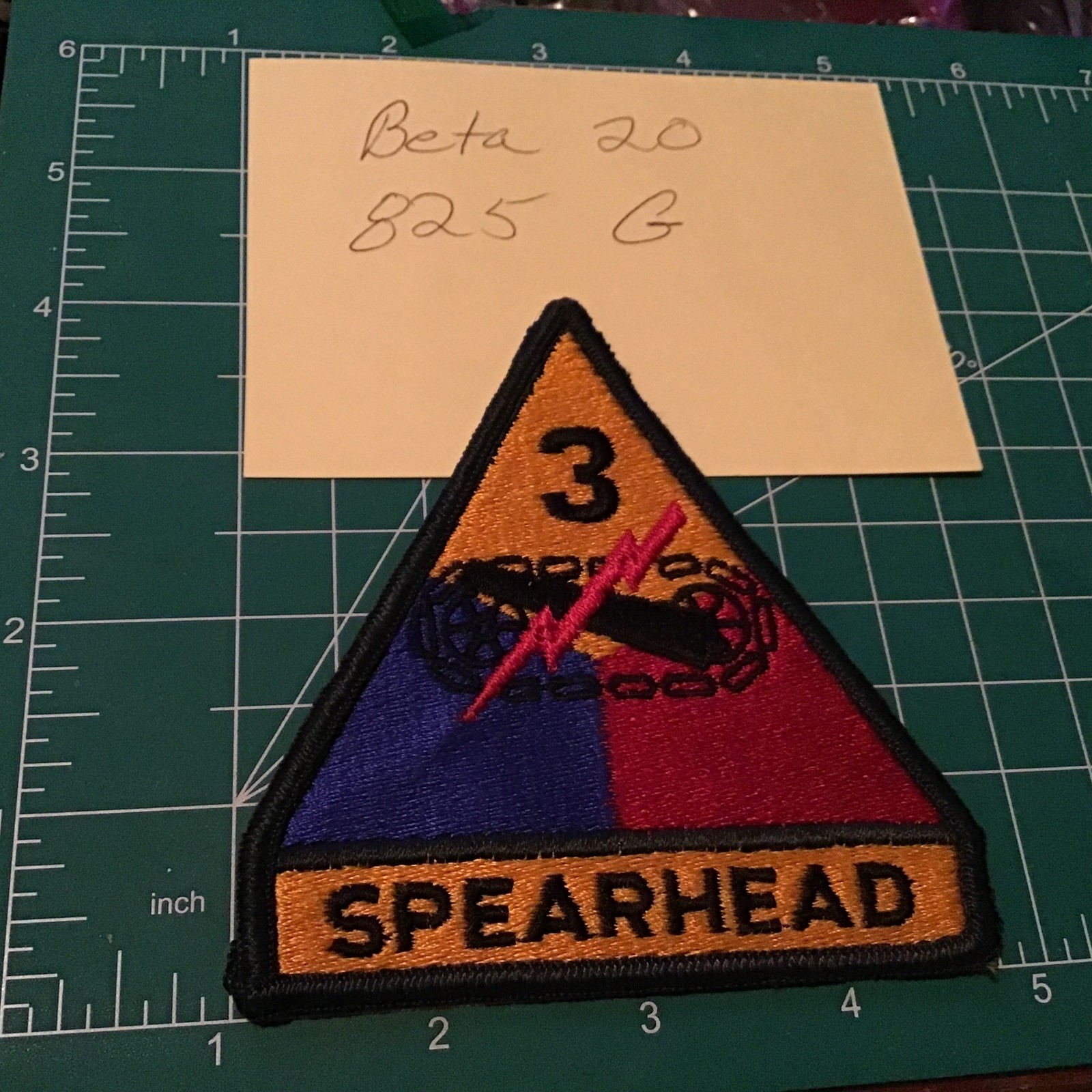 United States Army 3rd Armored Division Class A Patch Spearhead
