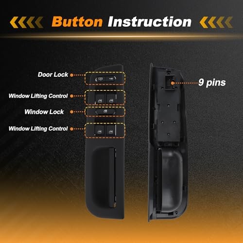 1J4959857D Front Left Driver Side Door Master Power Window Control Switch with