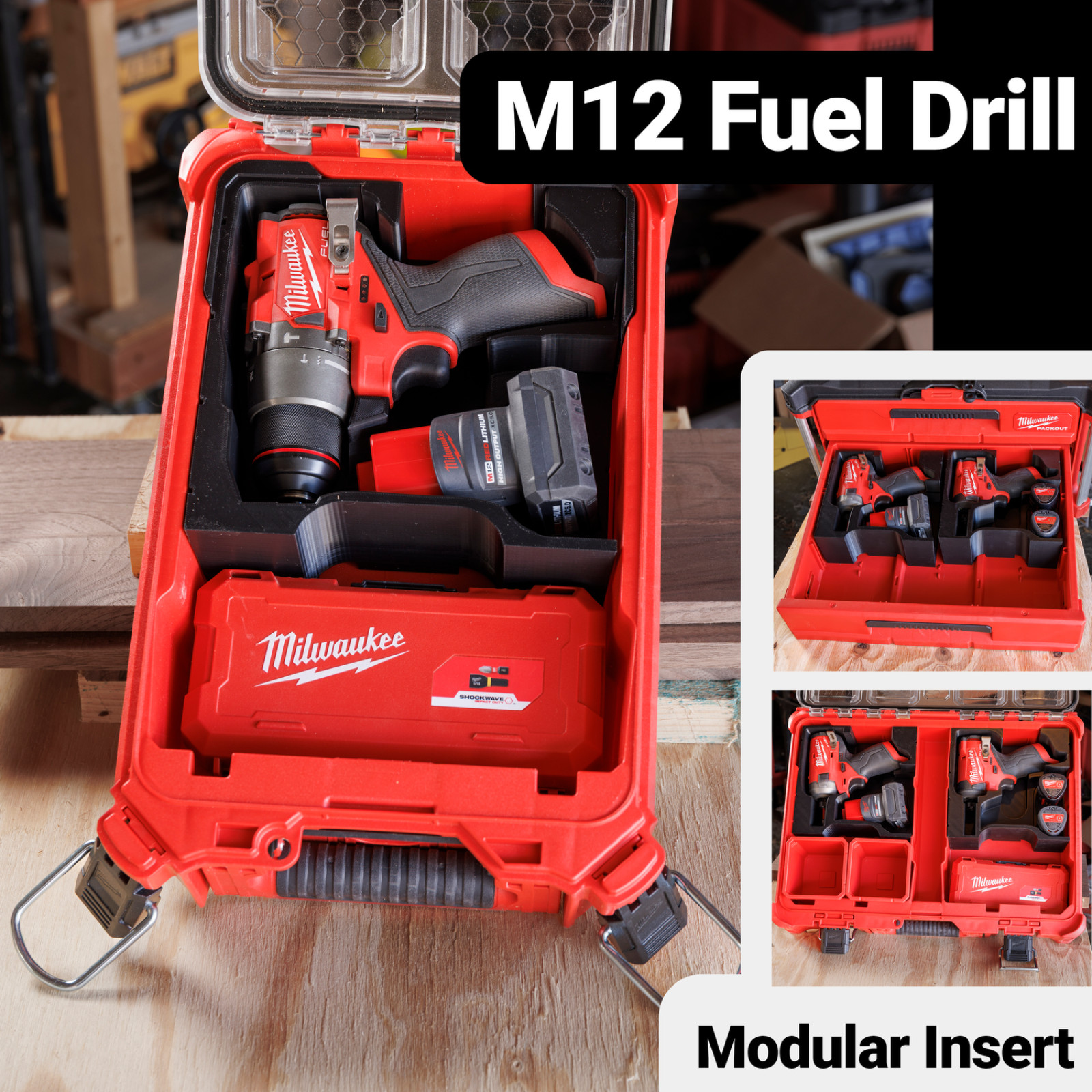 Milwaukee Packout Insert for M12 Fuel Hammer Drill (3404-20)