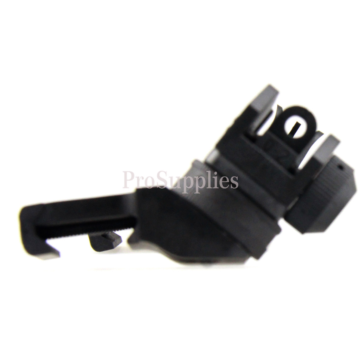 Black Front & Rear 45 Degree Rapid Transition BUIS Backup Polymer Sight