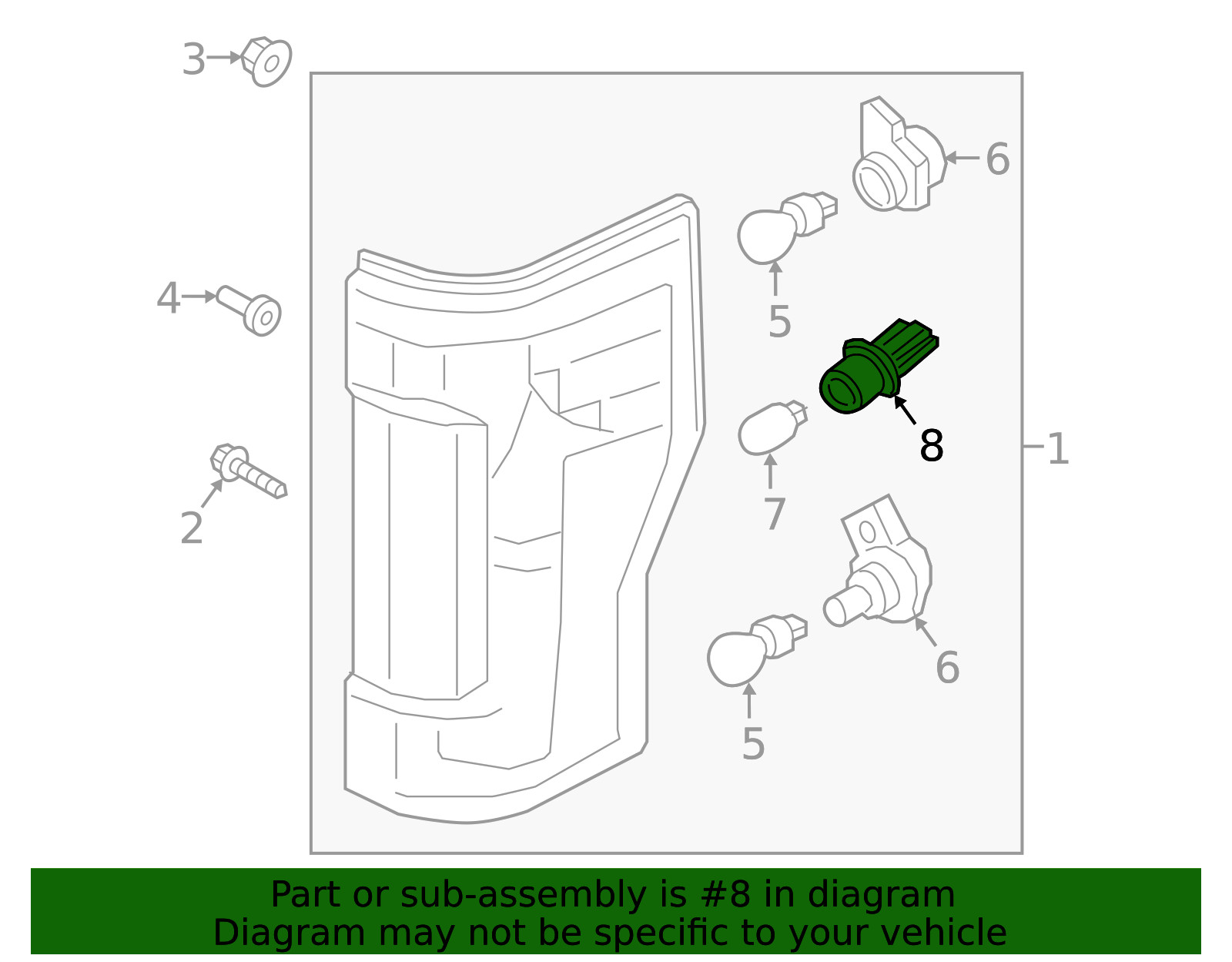 Genuine Ford Backup Lamp Bulb Socket LC3Z-13411-B