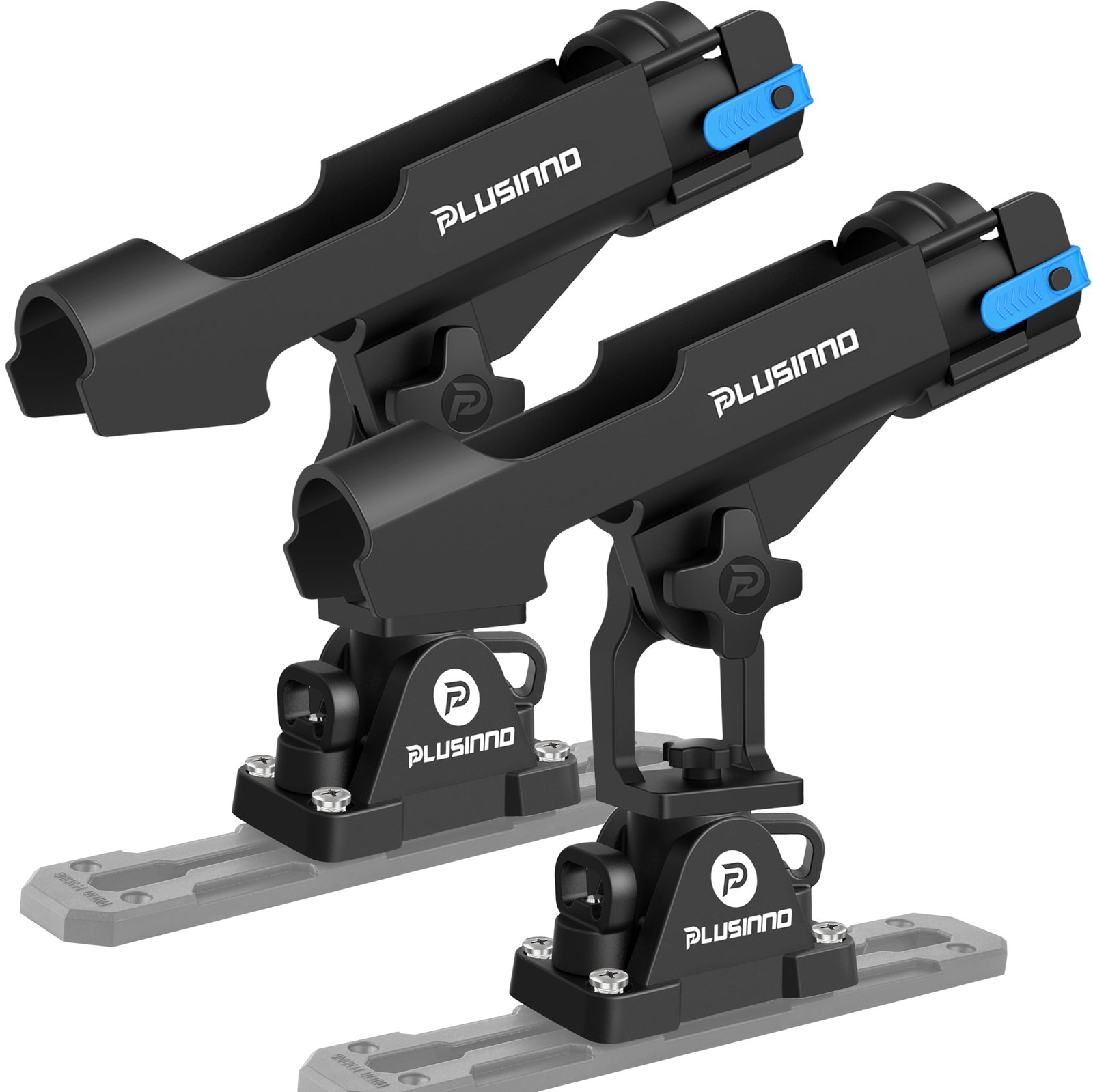 PLUSINNO 2 in 1 Fishing Rod Holders for Boat, Holder - 2 Pack (No Tracks)