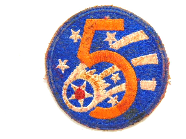 vintage World War II era 5th Air Force embroidered patch
