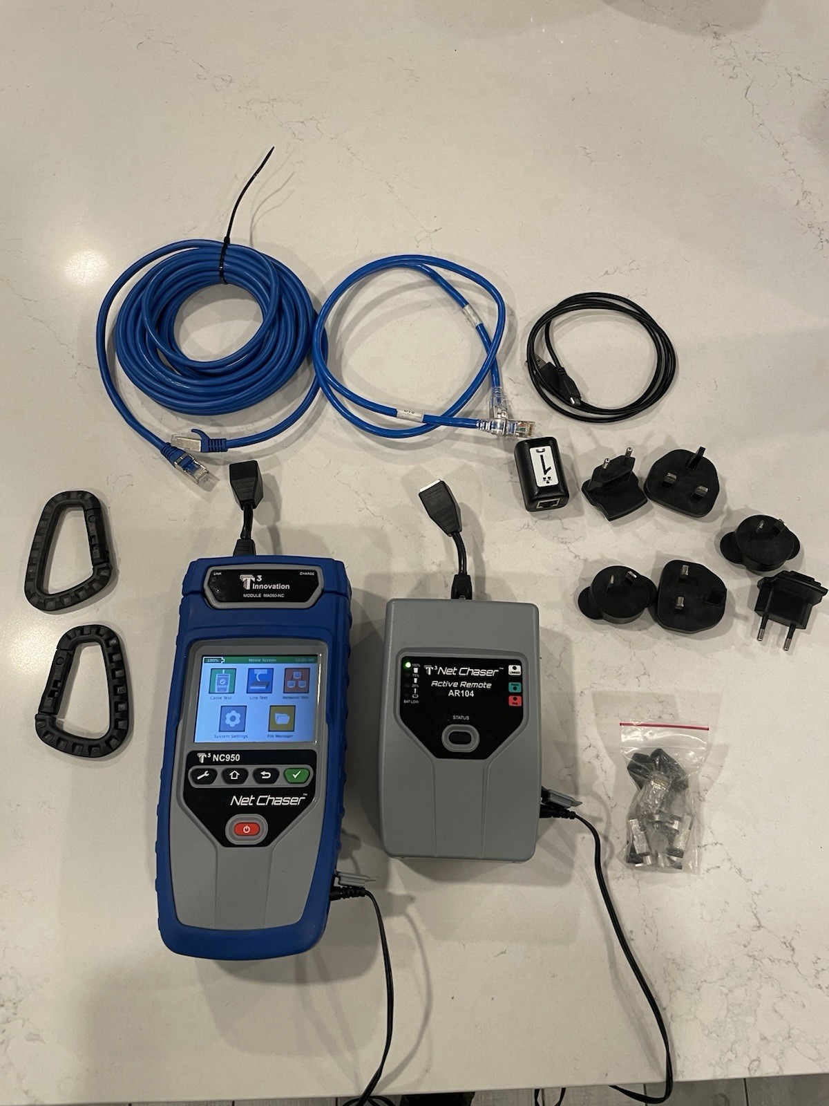 T3 Innovation NC950-AR Net Chaser Ethernet Speed Certifier - Pre-Owned Working