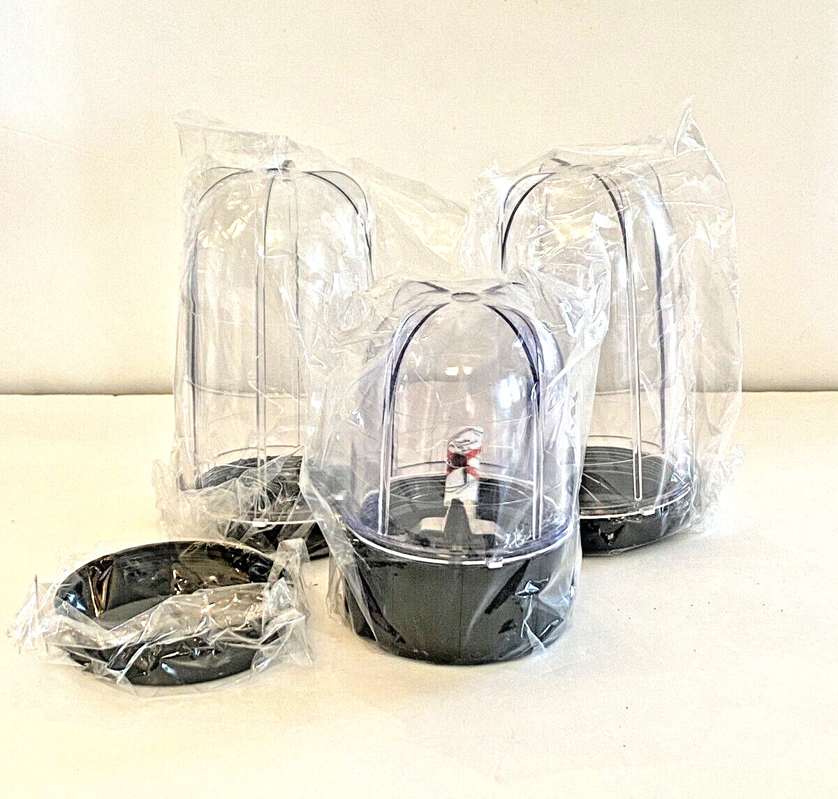 Magic Bullet 3 Cups 1 blade & lids set New Open Box bender not included Smoothy