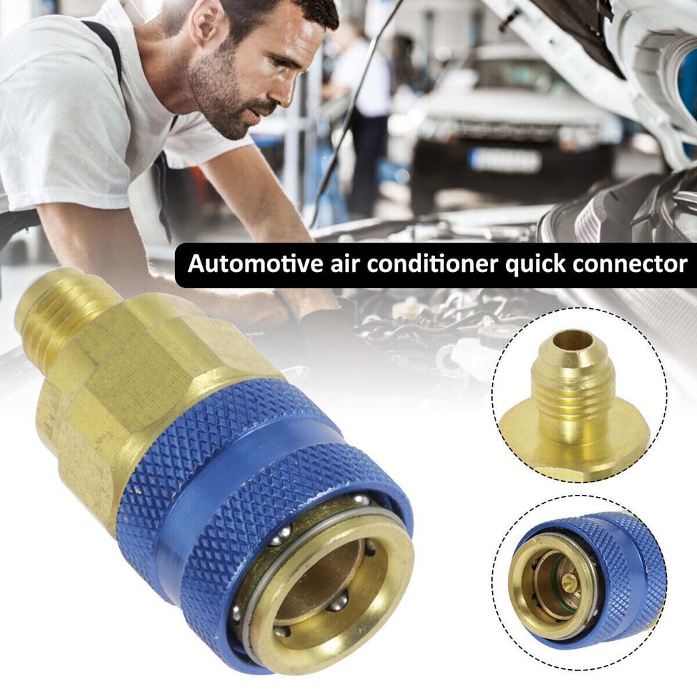 2X A/C AC Refrigerant Automotive Air Conditioning Quick Coupler Low & High Side