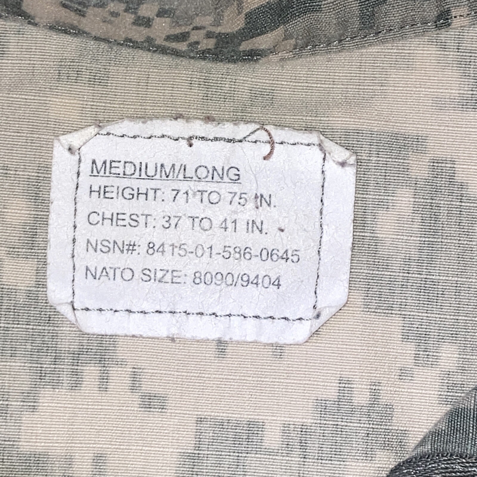 US ARMY Digital Camouflage Medium Long Military Combat Coat
