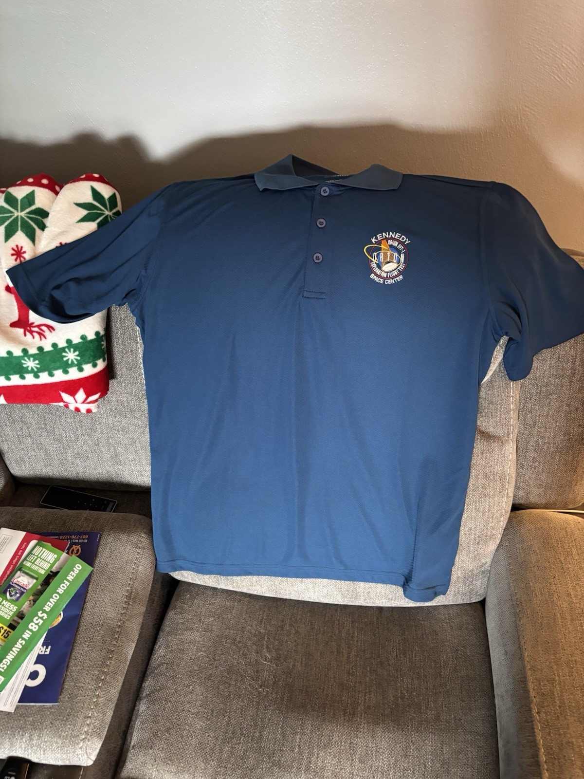 NASA Kennedy Space center , Orion EFT-1  Mission Polo Shirt LG