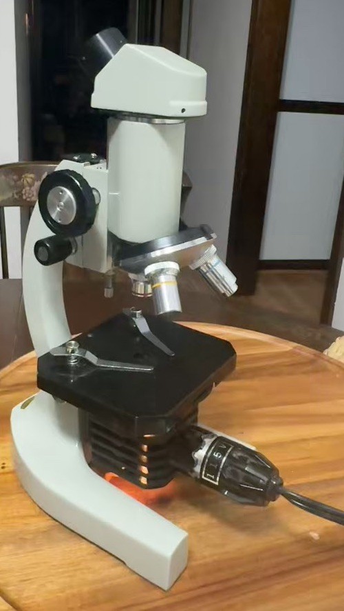 Vintage Heavy Metal XSP Monocular Compound Lab Microscope Projection Lens TESTED