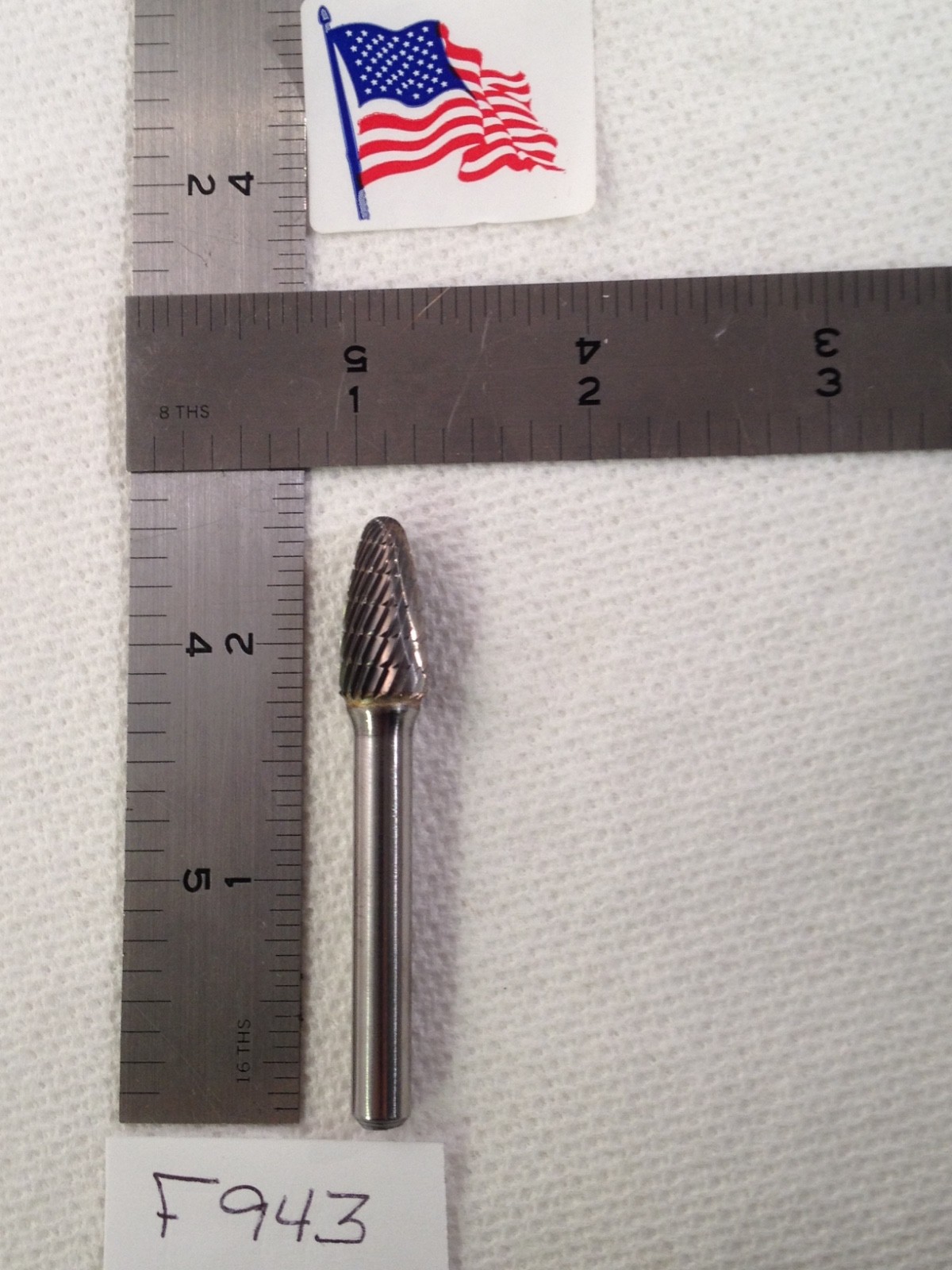 1 NEW FALCON / SGS 1/4" SHANK CARBIDE BURR SF-3 SINGLE LINE CUT. TREE RAD (F943)