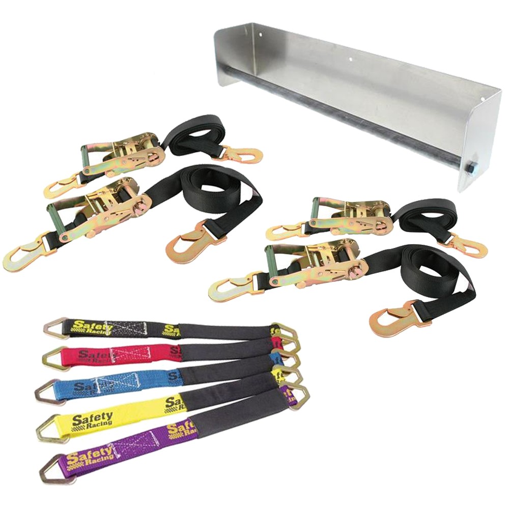 Simpson 35007BK Black Ratchet Tie-Down/Axle Strap Kit, Set of 4