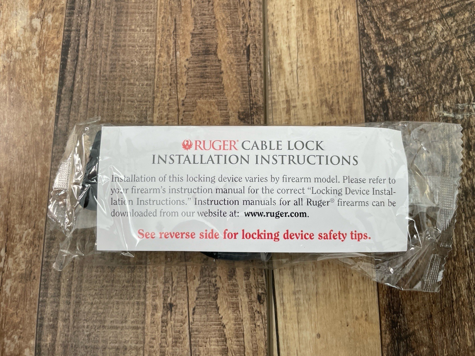 Ruger Firearm Cable Lock Safety Device w/ Keys – New Sealed