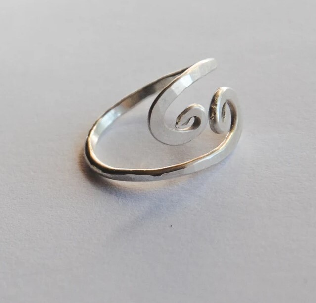 New Year GIFT Solid Metal Women's Adjustable Toe Ring 925 Silver