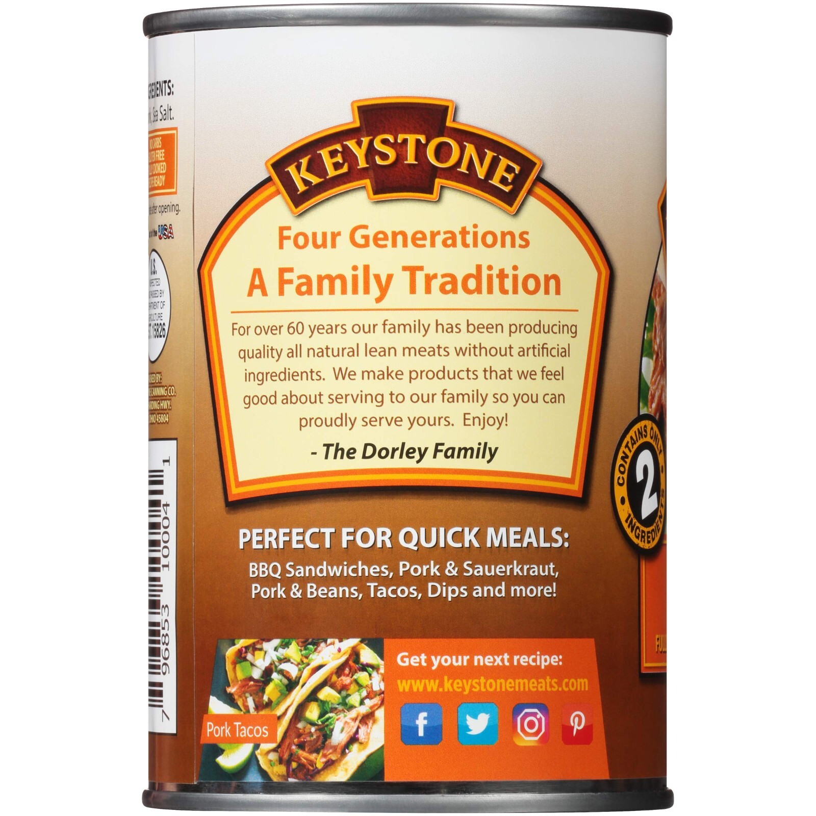 6 Canned Pork, Keystone Meat 🇺🇸USA Made, 14.5 oz Exp 8/2029 Survival Food
