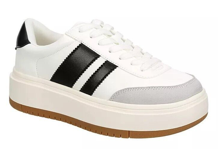 Madden Girl Navida Womens Platform Sneaker White/Black NIB