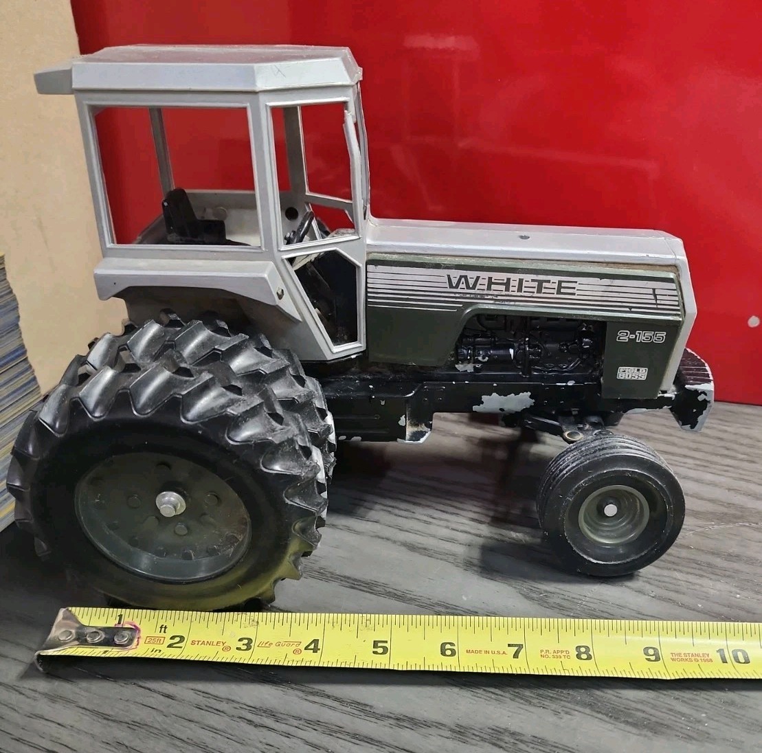 White 2-155 Tractor SILVER Stripe 10th Anniversery 1987 Model NICE!!