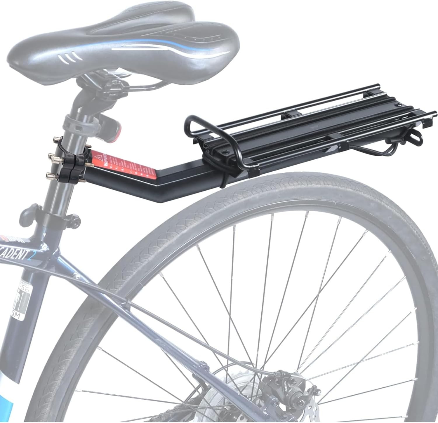 Bike Cargo Rack, Seatpost Mounted Bicycle Luggage Carrier with 20 Lbs Weight Cap