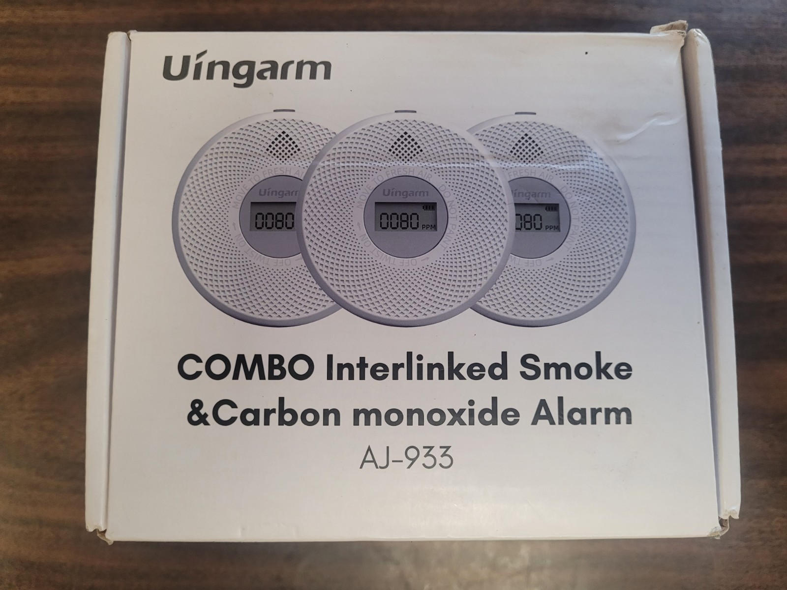 Interconnected Smoke & Carbon Monoxide Detector 10-Year Lithium 3 Pack Wireless