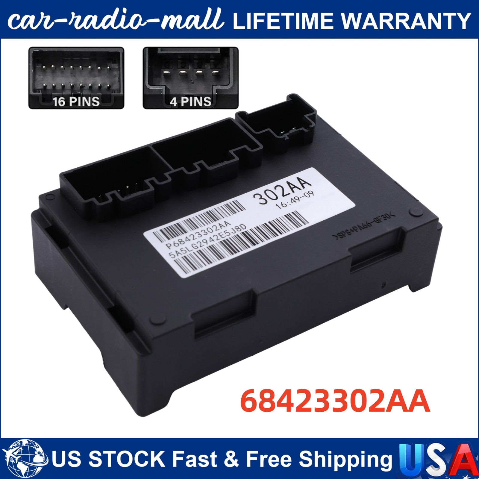 Transfer Case Control Module 68423302AA For 2019-2020 Jeep Grand Cherokee