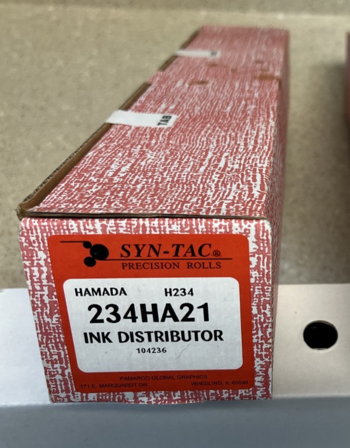 234HA21 Ink Distribution Roller for Hamada H234 Printing Press, NEW, sealed box