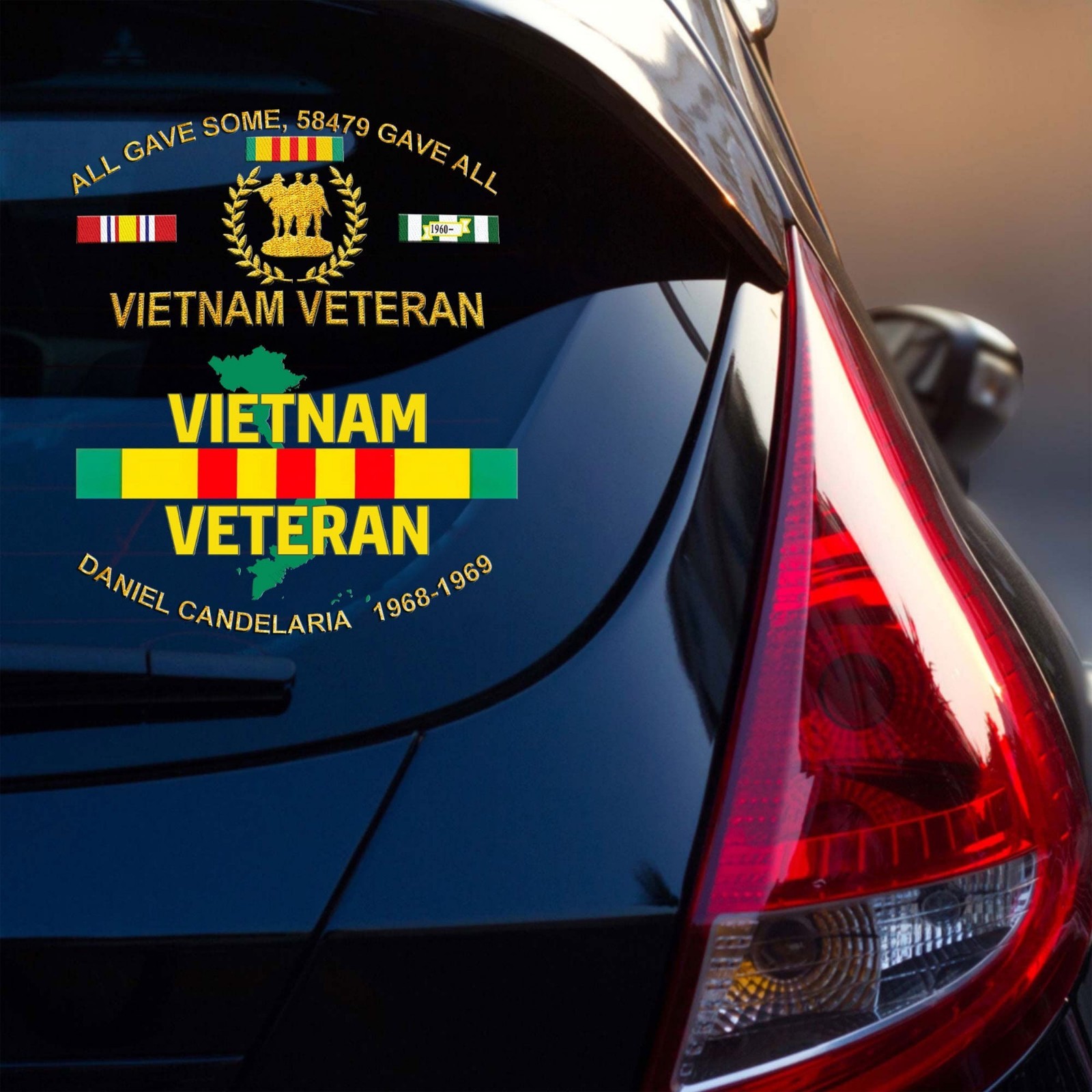 Personalized Vietnam Veteran Sticker All Gave Some Gave All Car Decal Window USA